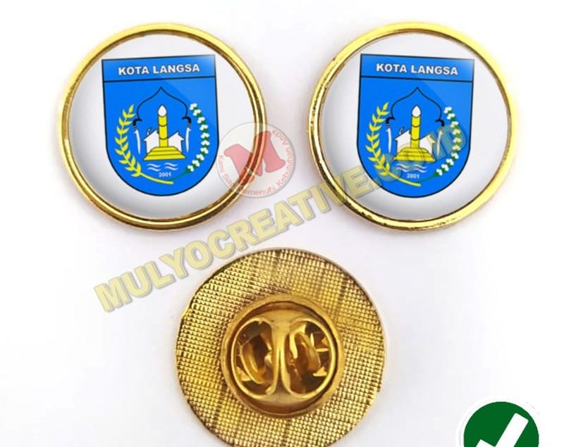 Jual Pin Logo Kabupaten Bros Wing Logo Kabupaten Langsa Pesan Pin Enamel Lencana Pin Plakat