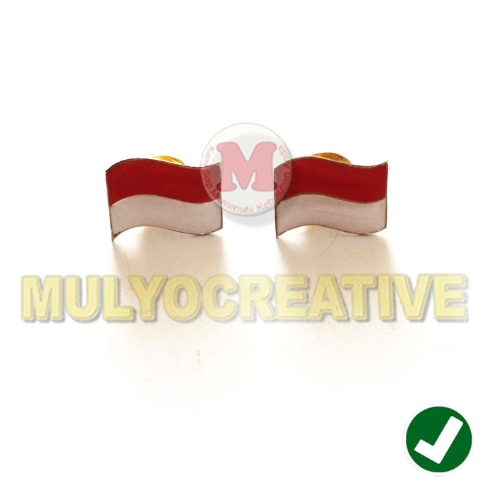 Jual Lapel Pin Merah  Putih  Harga Murah pesan pin enamel 