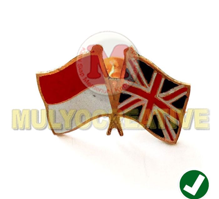 Pin Bendera Persahabatan Antar Bangsa Crossflag Pin 