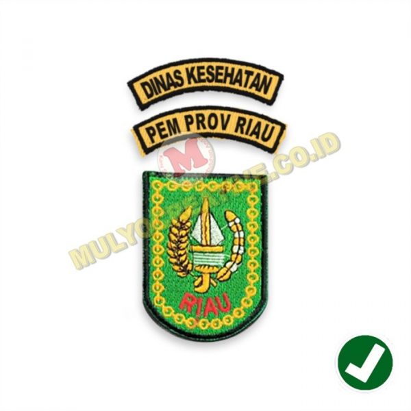 Bed Bordir Logo Dinas Bordir Pemprov Riau Lengkap Pesan Pin Enamel