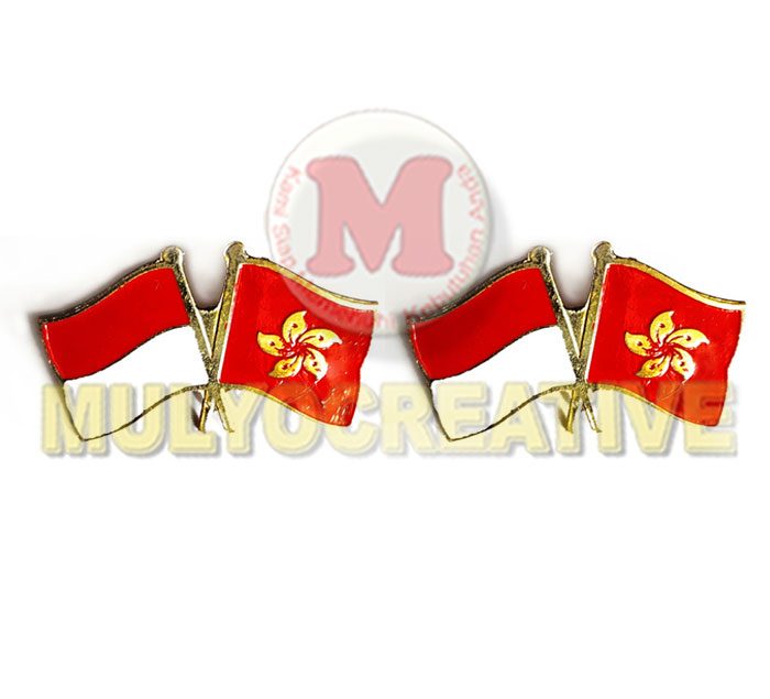 Order Lencana Pin Bendera – Crossflag Pin Indonesia Hongkong Bahan ...